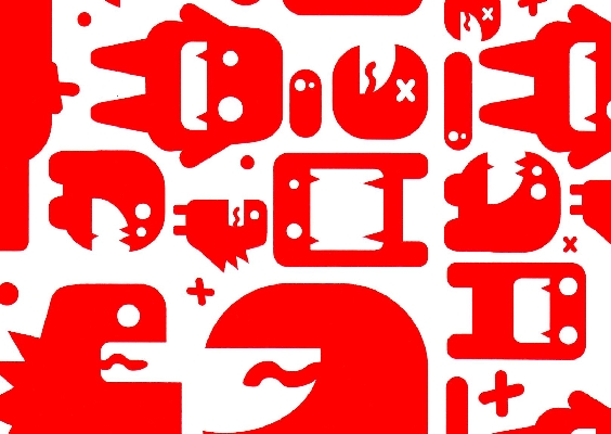 PAPEL DE REGALO PREMIUM MONSTER ROJO